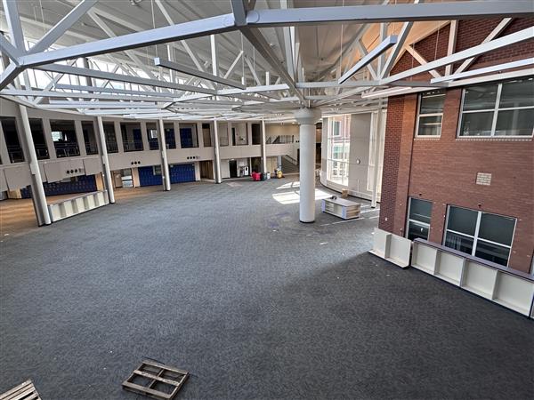 library without built in casework